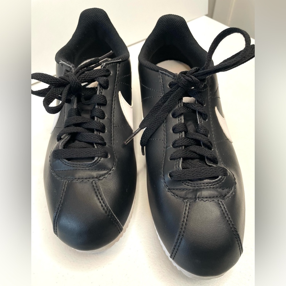 Nike Women’s Cortez Black & White Sneakers - Picture 8 of 14
